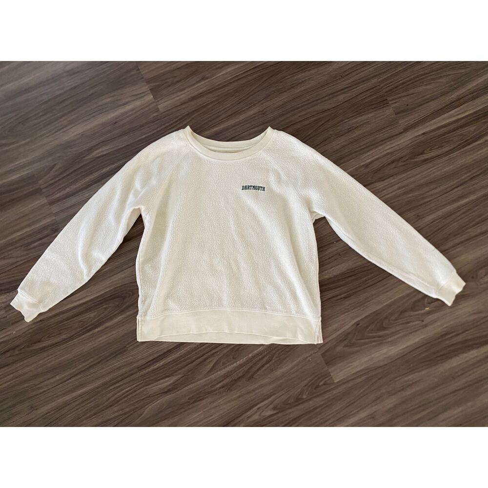 Boxercraft Dartmouth Pullover Sweatshirt Size S Cream Ivory Fleece